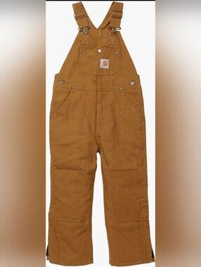 Carhartt Kids' Tan/Brown Duck Canvas Overalls Size: 7